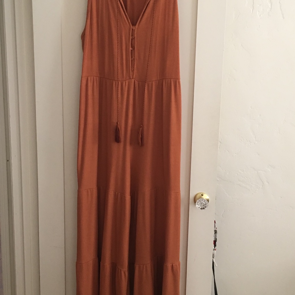 Anthropologie Tiered wide leg Romper